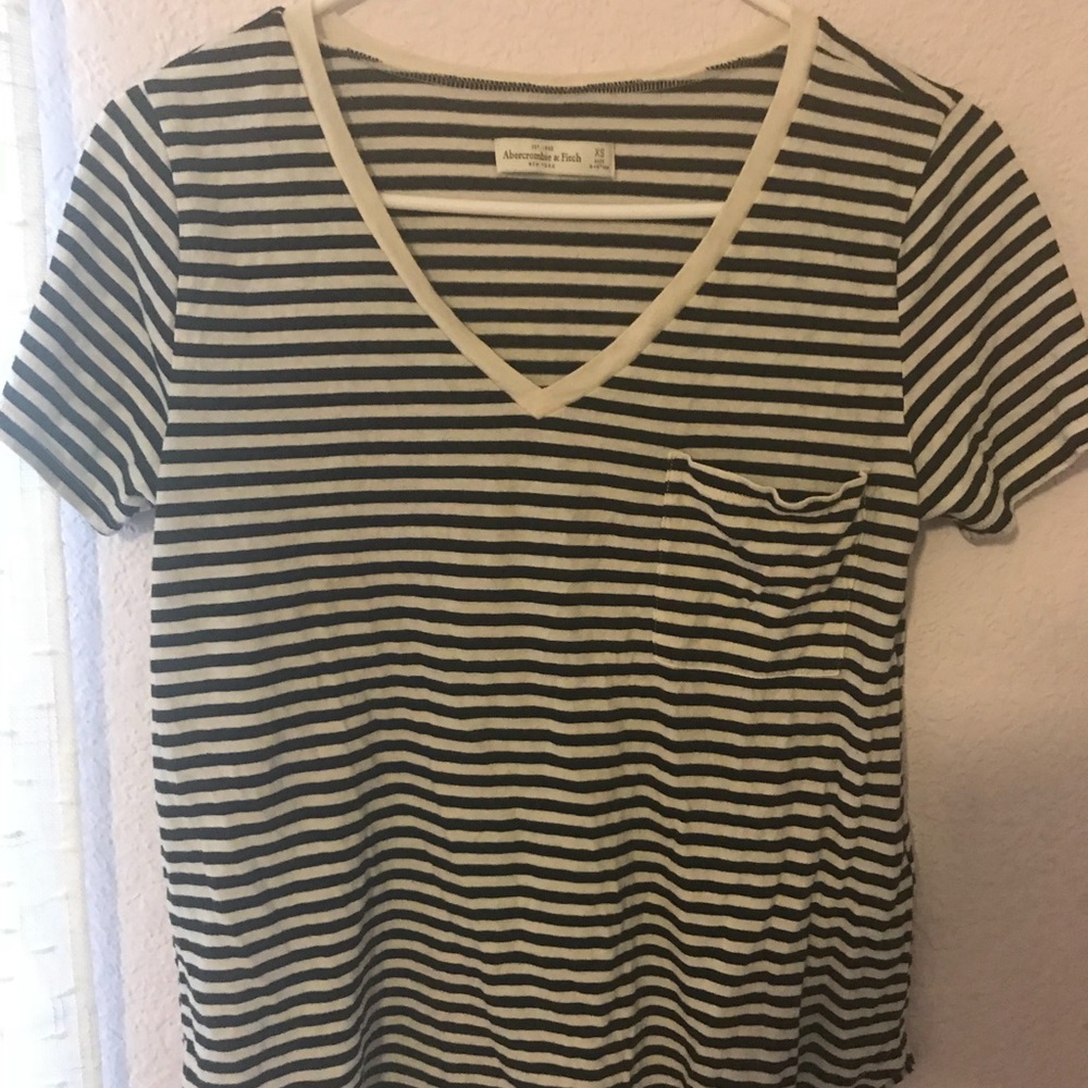 Black and White striped Tee